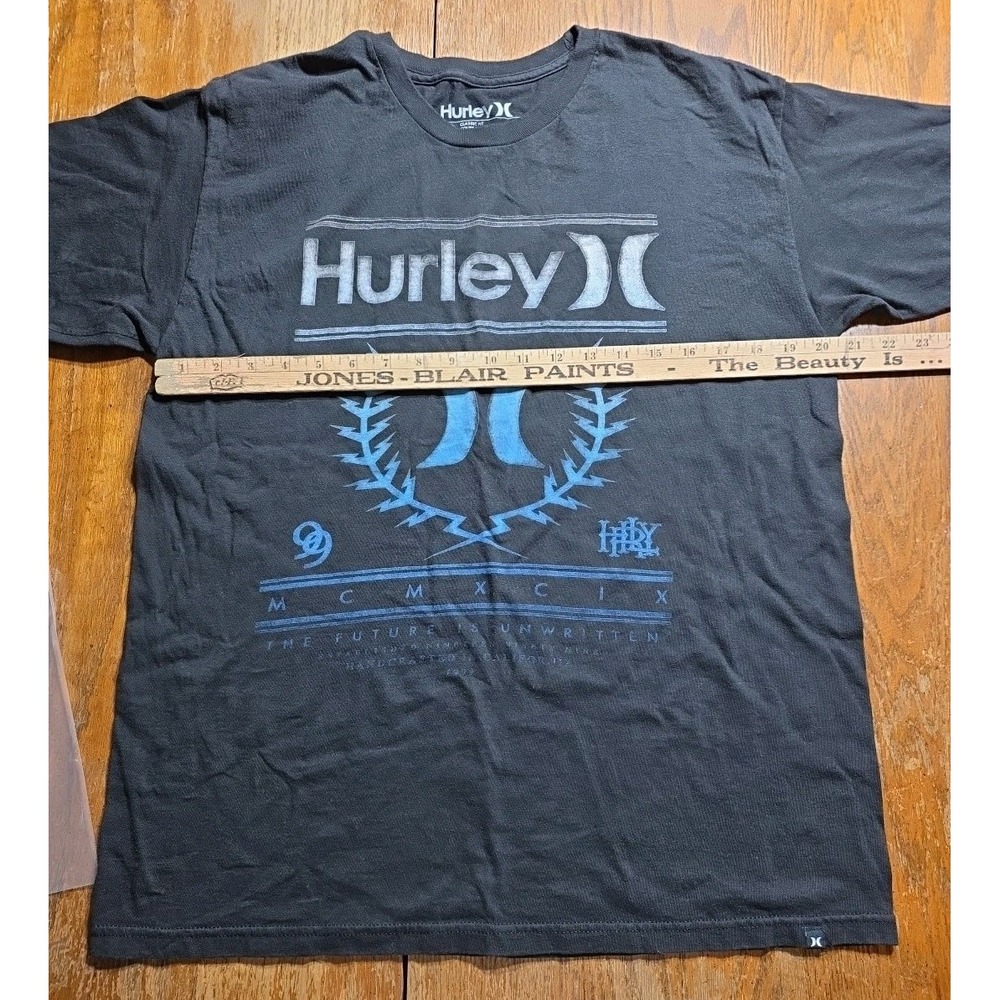 Hurley Classic Fit Crewneck Graphic T Shirt Black Adult Y2K Size Large Cotton - Picture 6 of 6